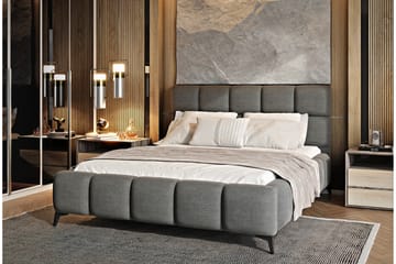 Kamble Sengeramme med Oppbevaring 180x200 cm - Grå - Møbler - Senger - Sengeramme & sengestamme