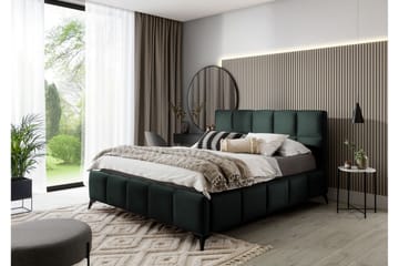 Kamble Sengeramme med Oppbevaring 180x200 cm - Grønn - Møbler - Senger - Sengeramme & sengestamme