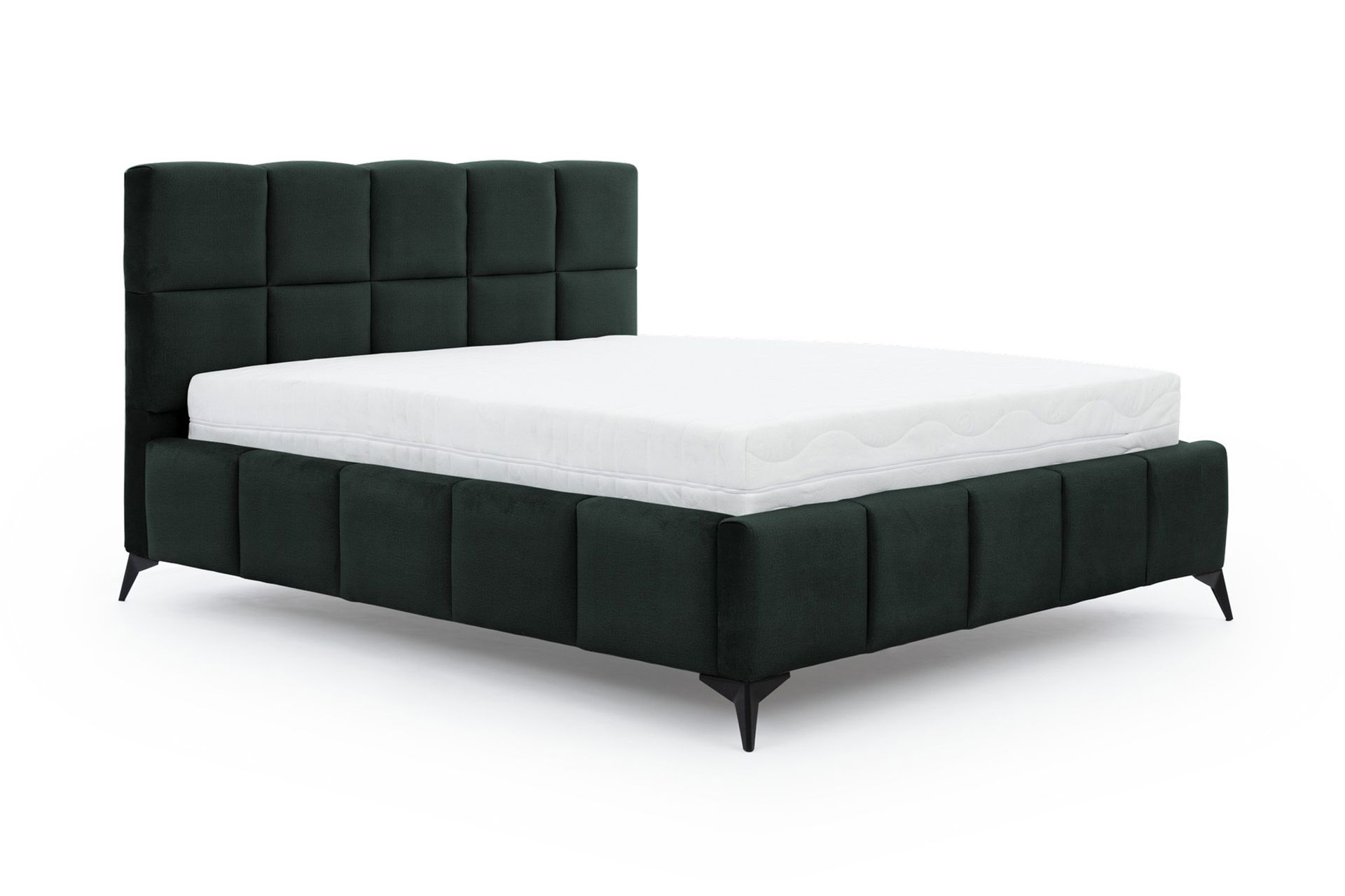 Kamble Sengeramme med Oppbevaring 180x200 cm - Grønn - Møbler - Senger - Sengeramme & sengestamme