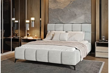 Kamble Sengeramme med Oppbevaring 180x200 cm - Lysegrå - Møbler - Senger - Sengeramme & sengestamme