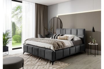 Kamble Sengeramme med Oppbevaring 180x200 cm - Mørkegrå - Møbler - Senger - Sengeramme & sengestamme