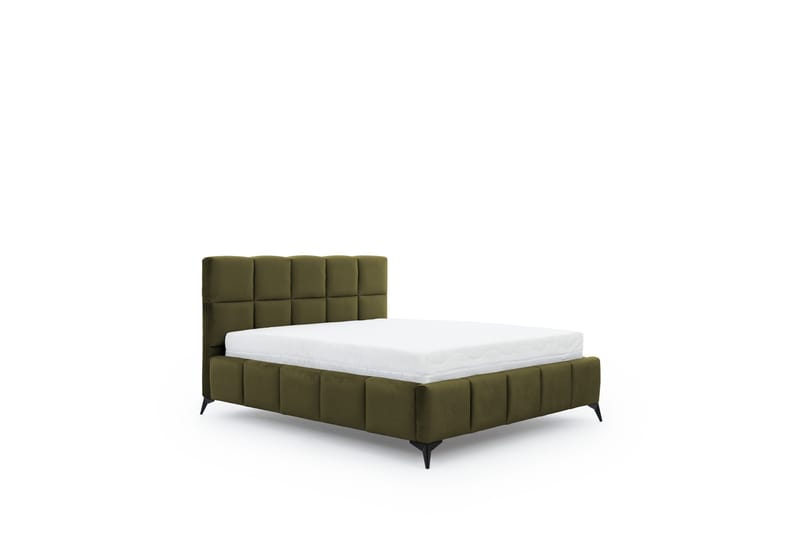 Kamble Sengeramme med Oppbevaring 180x200 cm - Olivengrønn - Møbler - Senger - Sengeramme & sengestamme