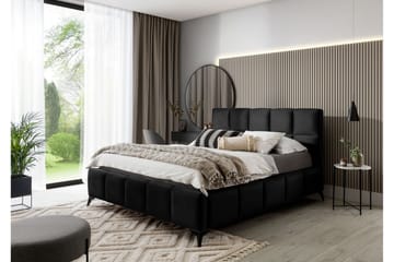 Kamble Sengeramme med Oppbevaring 180x200 cm - Svart - Møbler - Senger - Sengeramme & sengestamme