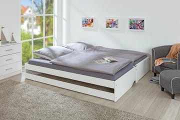 Kaulana Sengeramme 90x200 - Hvit - Møbler - Senger - Sengeramme & sengestamme