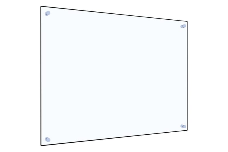Kjøkkenplate gjennomsiktig 80x60 cm herdet glass - Gjennomsiktig - Sengeramme & sengestamme