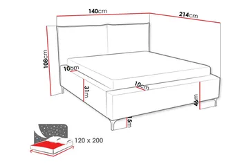 Knocklong Sengeramme 120x200 cm - Møbler - Senger - Sengeramme & sengestamme