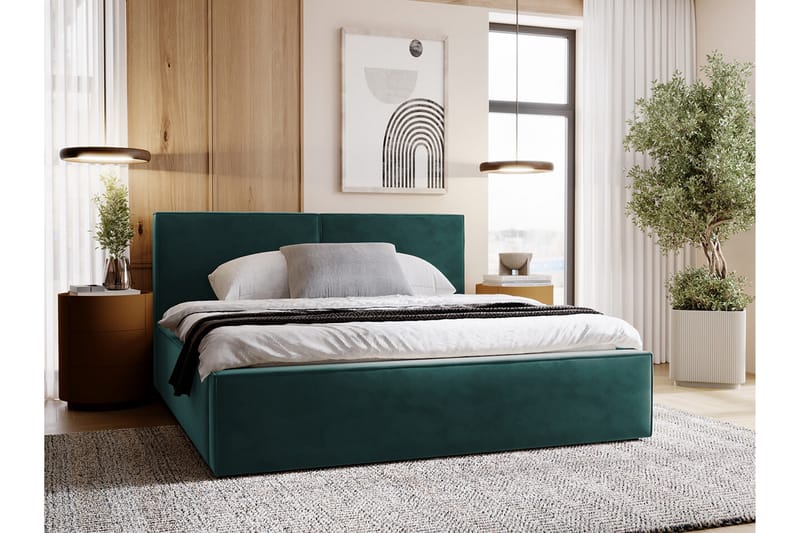 Knocklong Sengeramme 160x200 cm - Grøn - Sengeramme & sengestamme