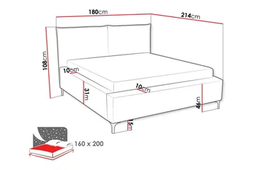 Knocklong Sengeramme 160x200 cm - Møbler - Senger - Sengeramme & sengestamme
