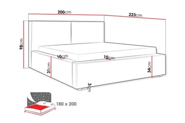 Knocklong Sengeramme 180x200 cm - Mørkegrønn - Møbler - Senger - Sengeramme & sengestamme