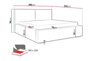 Knocklong Sengeramme 180x200 cm - Møbler - Senger - Sengeramme & sengestamme