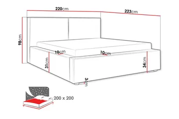 Knocklong Sengeramme 200x200 cm - Møbler - Senger - Sengeramme & sengestamme