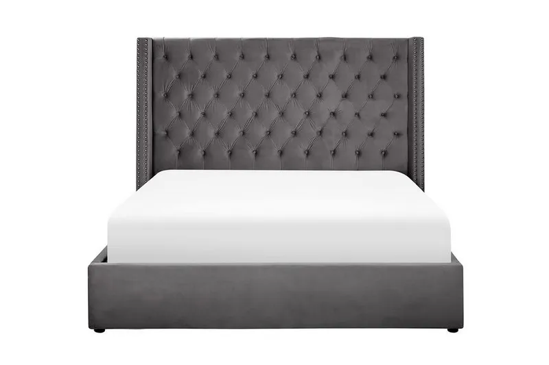 Kymmen Dobbeltseng 160x200 cm - Grå - Møbler - Senger - Sengeramme & sengestamme