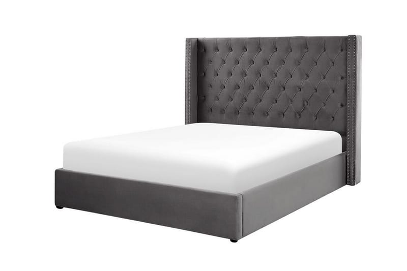 Kymmen Dobbeltseng 160x200 cm - Grå - Møbler - Senger - Sengeramme & sengestamme