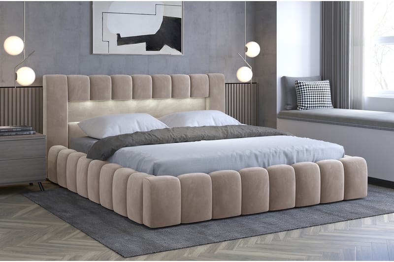 Lamica Sengeramme 180x200 cm - Beige - Møbler - Senger - Sengeramme & sengestamme