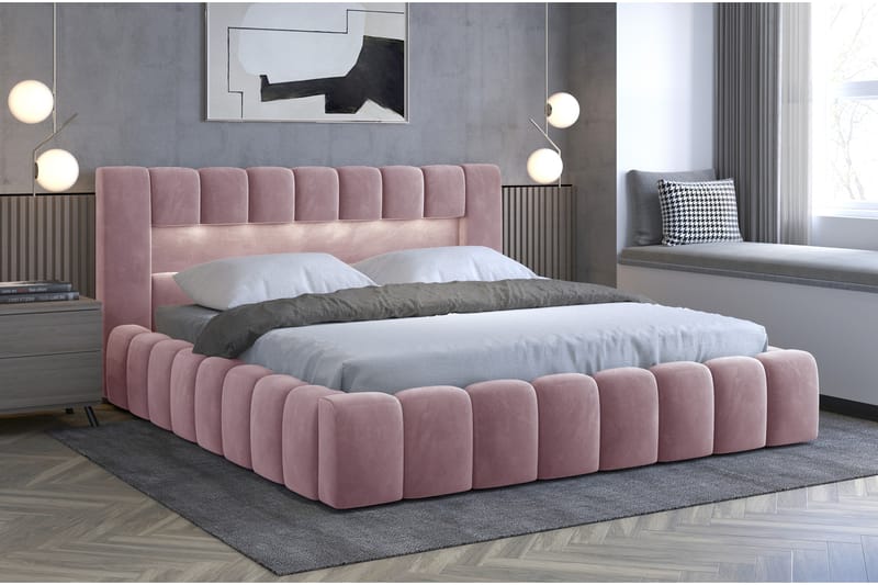 Lamica Sengeramme 180x200 cm - Rosa - Møbler - Senger - Sengeramme & sengestamme