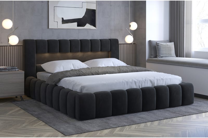 Lamica Sengeramme 180x200 cm - Svart - Møbler - Senger - Sengeramme & sengestamme