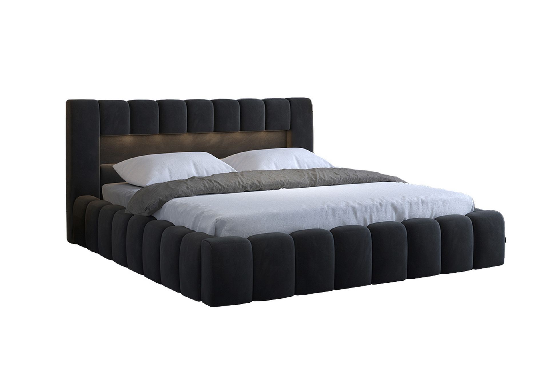 Lamica Sengeramme med Oppbevaring 140x200 cm - Mørkegrå - Møbler - Senger - Sengeramme & sengestamme