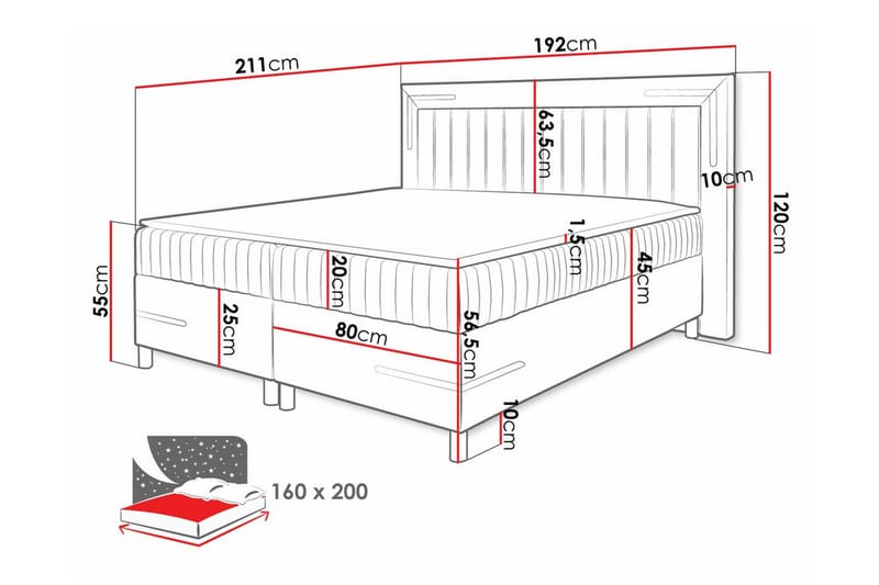 Lillsel Sengeramme 160x200 cm - 0 - Sengeramme & sengestamme