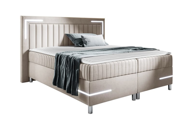 Lillsel Sengeramme 160x200 cm - Beige - Møbler - Senger - Sengeramme & sengestamme