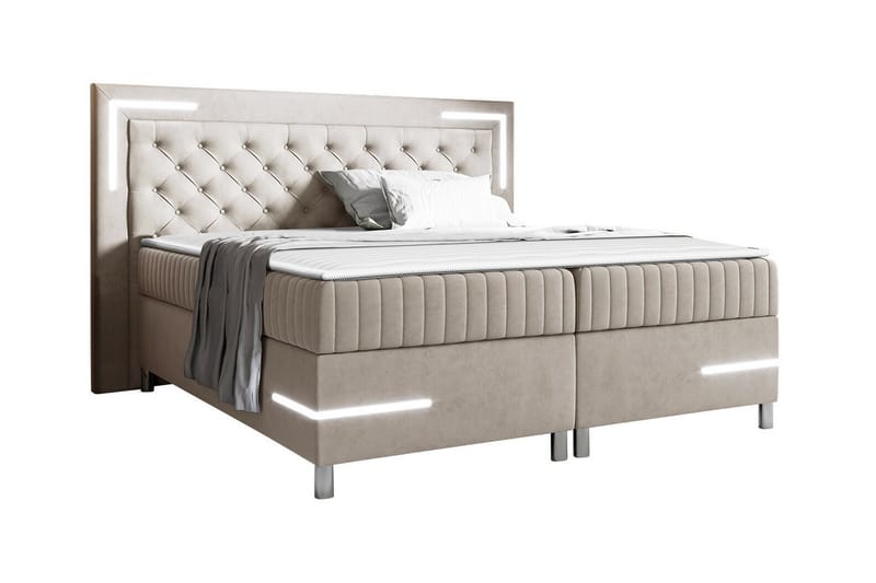 Lillsel Sengeramme 160x200 cm - Beige - Møbler - Senger - Sengeramme & sengestamme