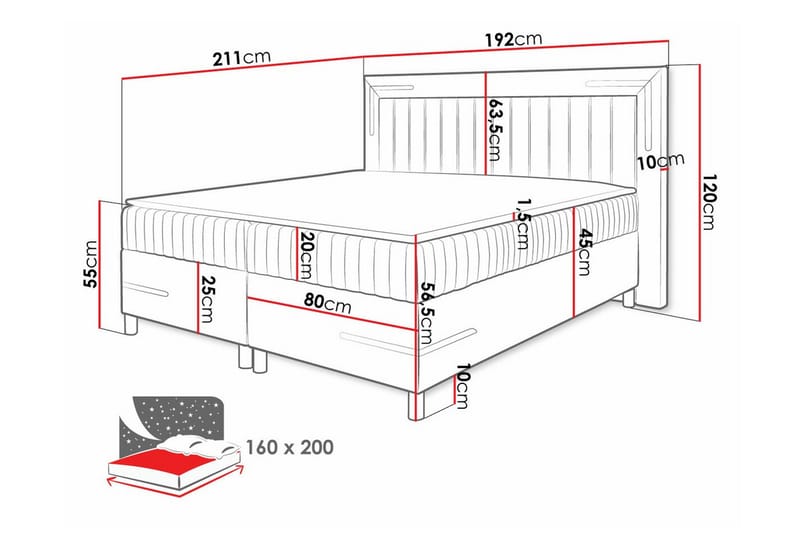 Lillsel Sengeramme 160x200 cm - Gul - Sengeramme & sengestamme