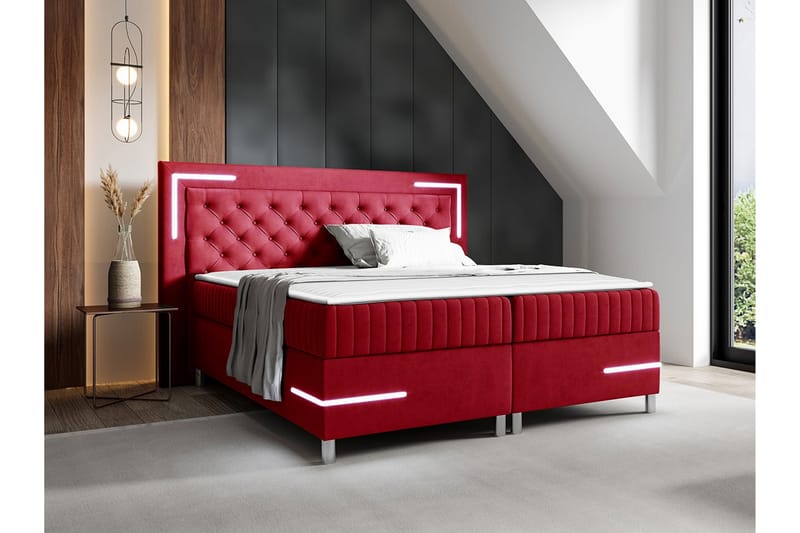 Lillsel Sengeramme 160x200 cm - Rød - Sengeramme & sengestamme