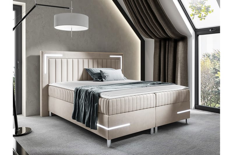 Lillsel Sengeramme 180x200 cm - Beige - Møbler - Senger - Sengeramme & sengestamme