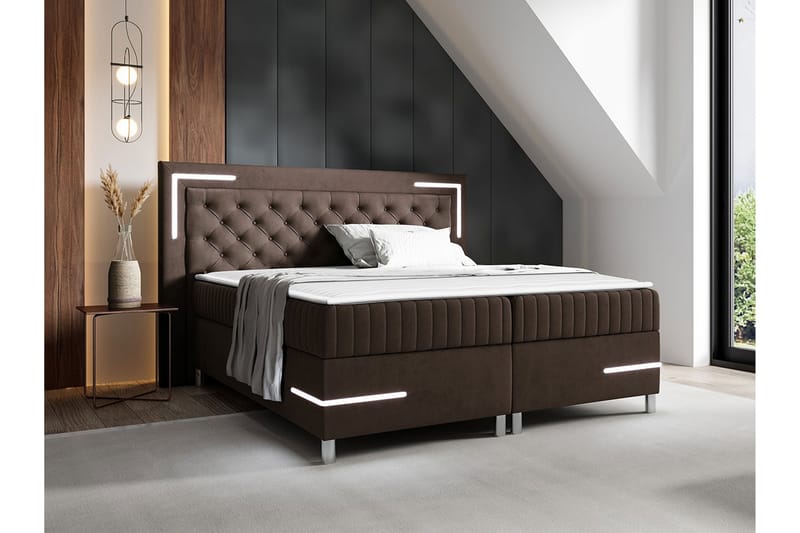 Lillsel Sengeramme 180x200 cm - Mørkebrun - Møbler - Senger - Sengeramme & sengestamme