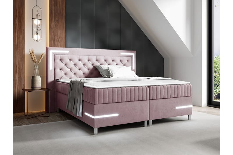 Lillsel Sengeramme 180x200 cm - Rosa - Møbler - Senger - Sengeramme & sengestamme