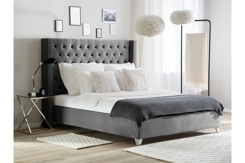 Lubbon Dobbeltseng 160 | 200 cm - Grå - Møbler - Senger - Sengeramme & sengestamme