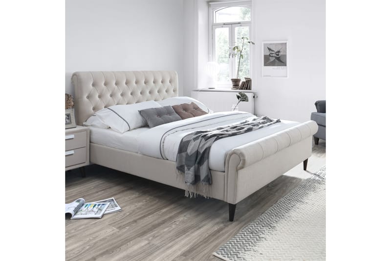 Lucia 160x200 Beige - Møbler - Senger - Sengeramme & sengestamme