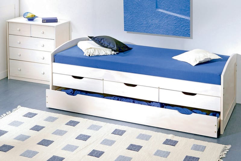 MARINA Sengeramme 90x190 Hvit - Møbler - Senger - Sengeramme & sengestamme