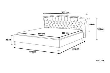 Metz Dobbeltseng 180|200 Cm - Møbler - Senger - Sengeramme & sengestamme