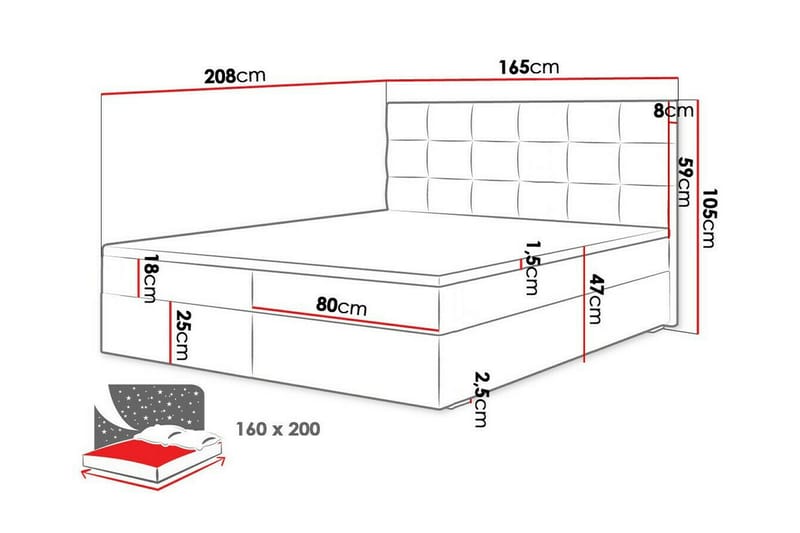 Midfeld Sengeramme 160x200 cm - Grøn - Møbler - Senger - Sengeramme & sengestamme