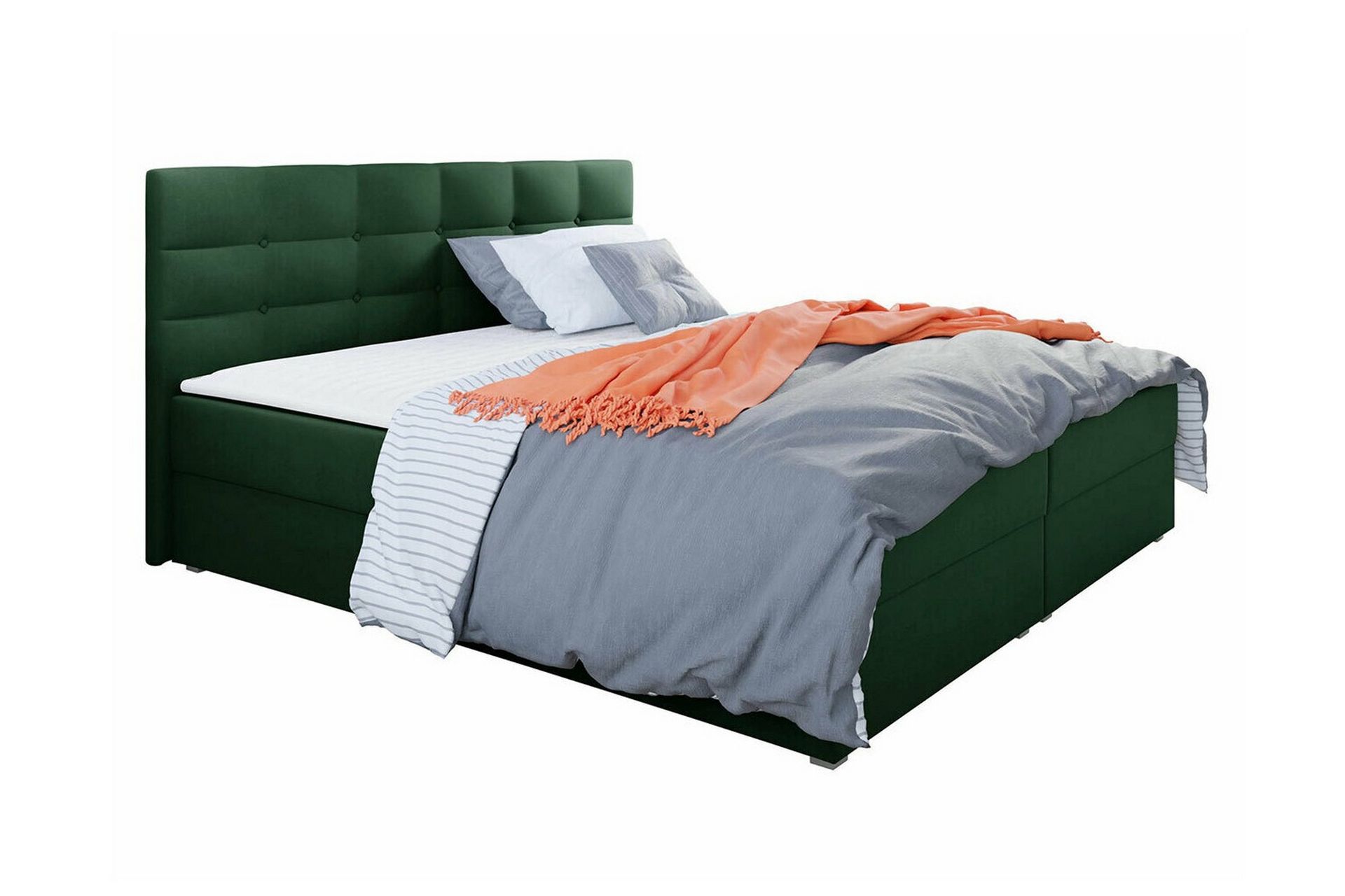 Midfeld Sengeramme 160x200 cm - Mørkegrønn - Møbler - Senger - Sengeramme & sengestamme