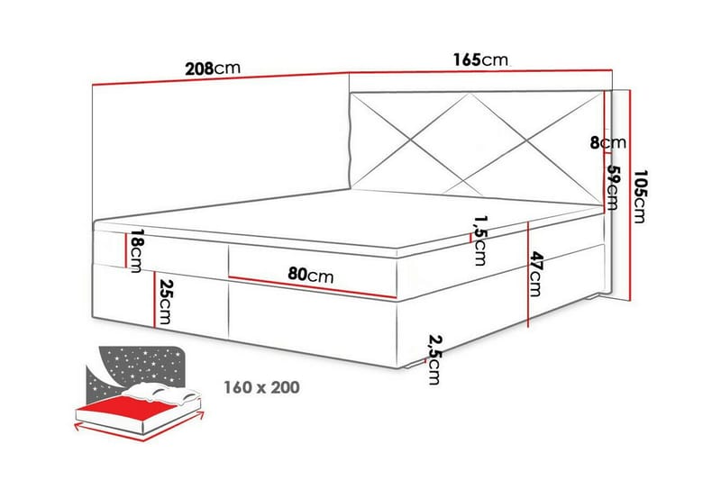 Midfeld Sengeramme 160x200 cm - Mørkegrønn - Møbler - Senger - Sengeramme & sengestamme