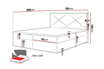 Midfeld Sengeramme 180x200 cm - Mørkegrønn - Møbler - Senger - Sengeramme & sengestamme