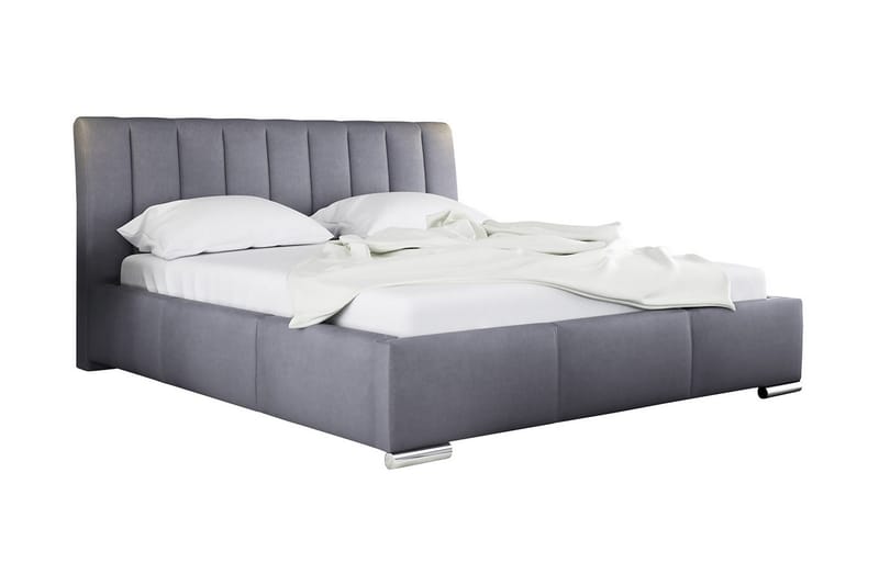 Milano Sengeramme med Oppbevaring 140x200, Grå