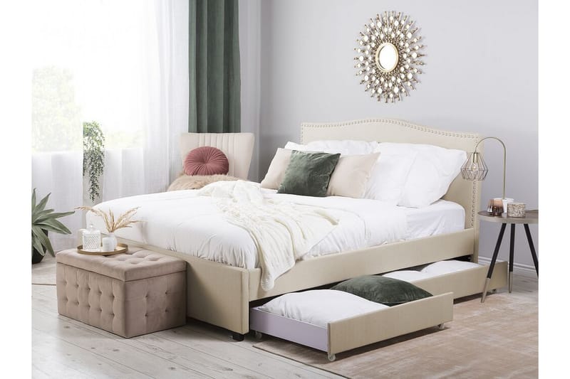 Montpellier Dobbeltseng 160 | 200 cm - Beige - Møbler - Senger - Sengeramme & sengestamme