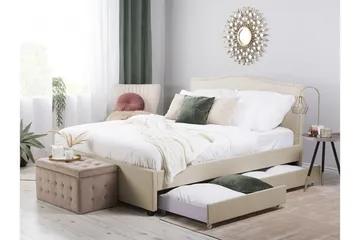 Montpellier Dobbeltseng 160 | 200 cm - Beige - Møbler - Senger - Sengeramme & sengestamme
