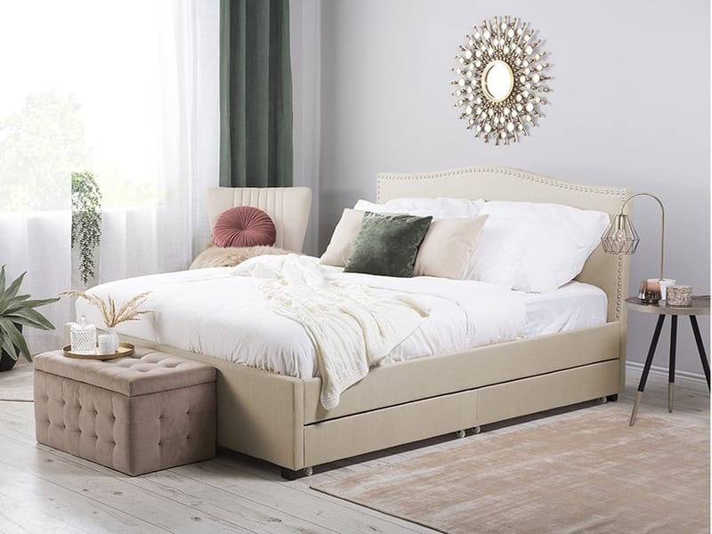 Montpellier Dobbeltseng 180 | 200 cm - Beige - Møbler - Senger - Sengeramme & sengestamme