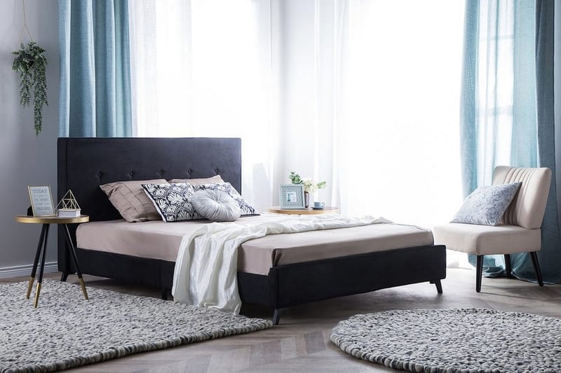 Nattaro Dobbeltseng 140x200 cm - Svart - Møbler - Senger - Sengeramme & sengestamme