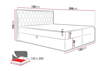 Oberting Sengeramme 120x200 cm - Møbler - Senger - Sengeramme & sengestamme