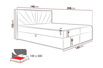 Oberting Sengeramme 140x200 cm - Møbler - Senger - Sengeramme & sengestamme