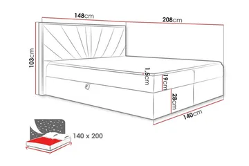 Oberting Sengeramme 140x200 cm - Møbler - Senger - Sengeramme & sengestamme