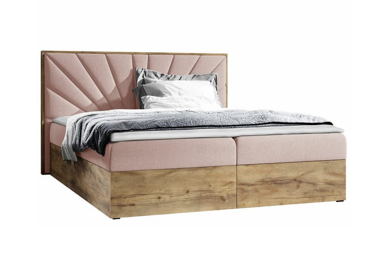 Oberting Sengeramme 160x200 cm - Rosa/Brun - Møbler - Senger - Sengeramme & sengestamme
