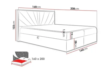 Oberting Sengeramme 160x200 cm - Møbler - Senger - Sengeramme & sengestamme