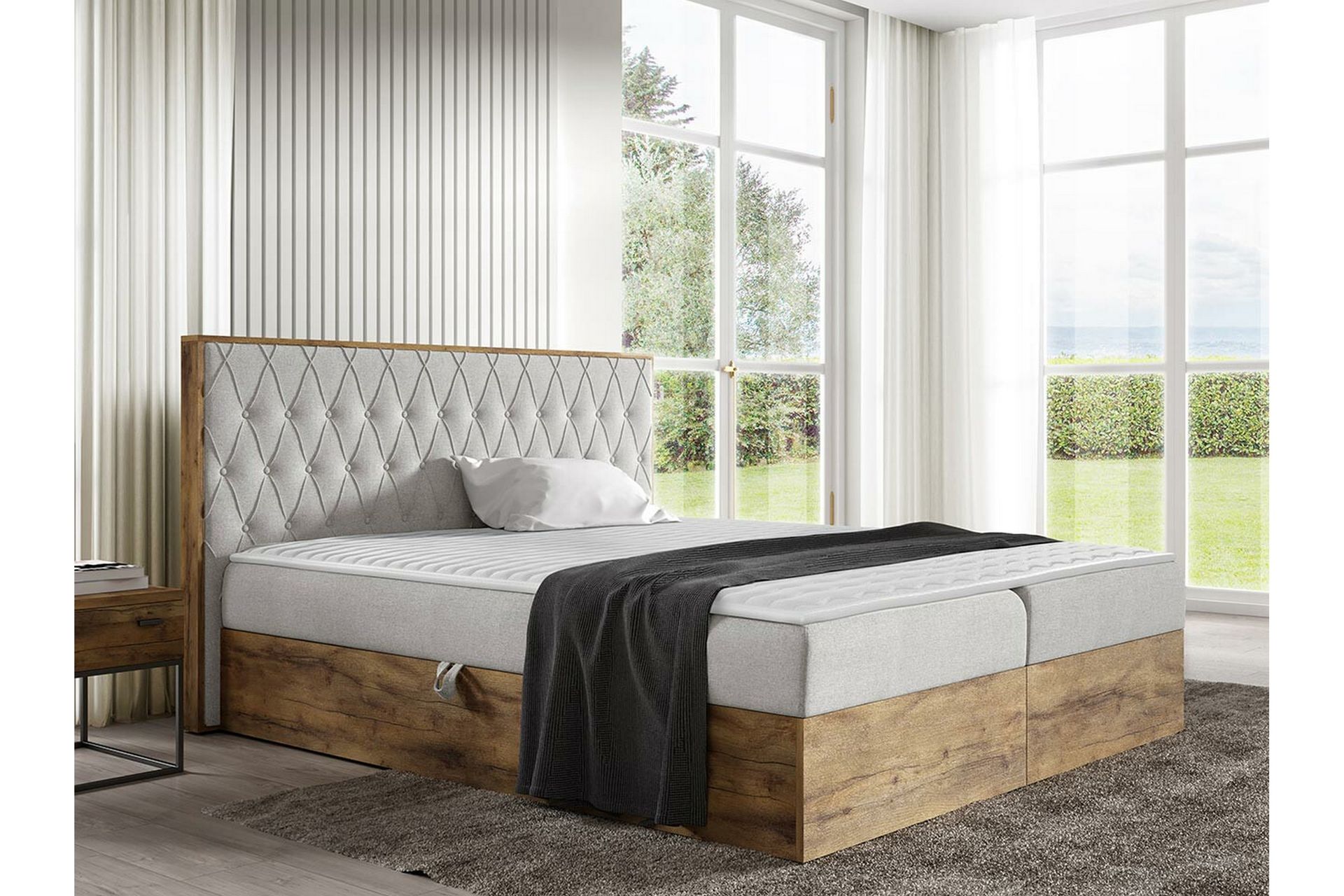 Oberting Sengeramme 180x200 cm - Beige/Tre - Møbler - Senger - Sengeramme & sengestamme