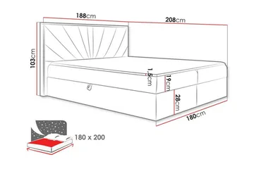 Oberting Sengeramme 180x200 cm - Møbler - Senger - Sengeramme & sengestamme