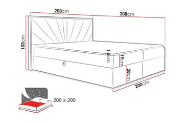 Oberting Sengeramme 200x200 cm - Møbler - Senger - Sengeramme & sengestamme